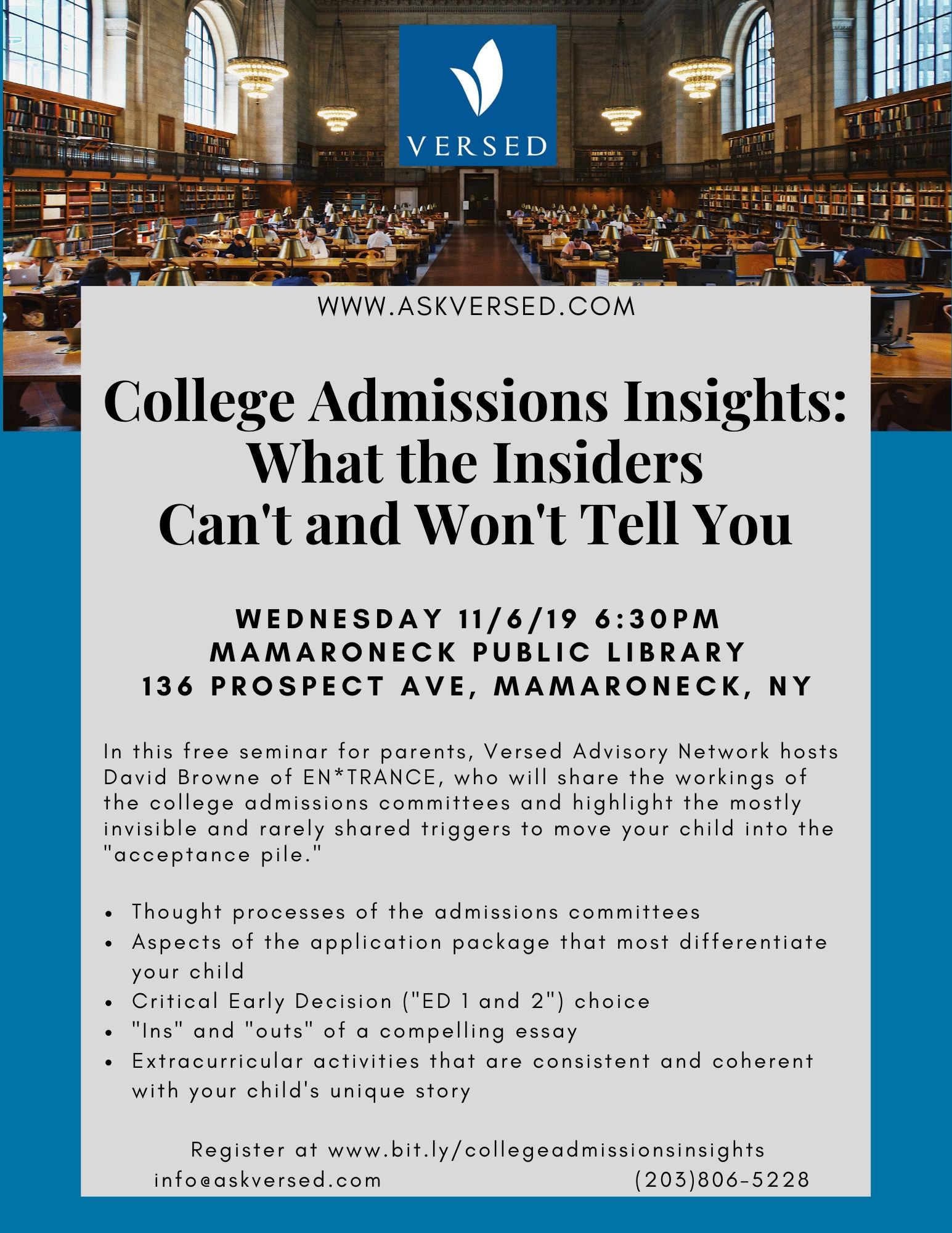 College Admissions Insights Mamaroneck